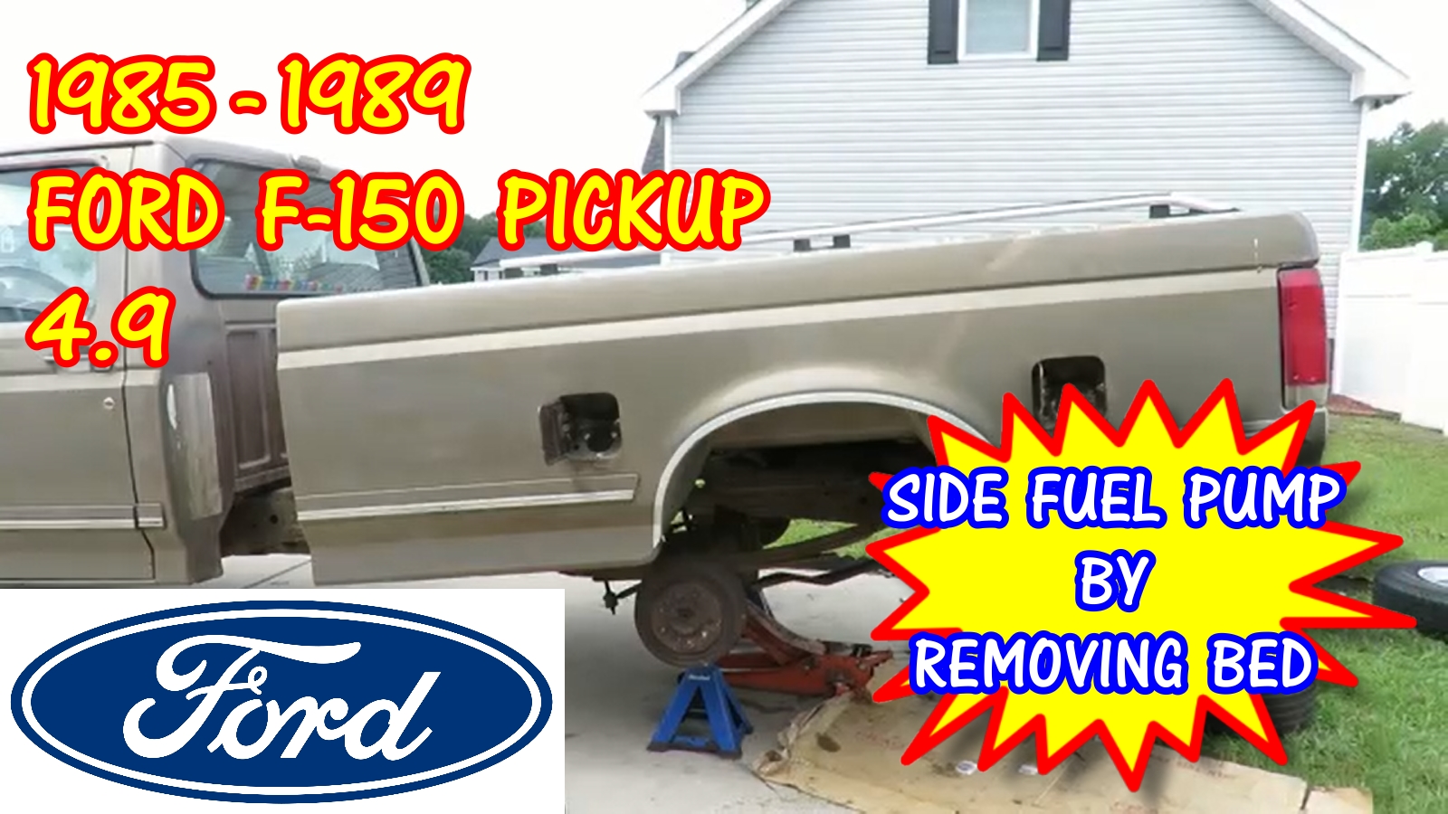 1985-1989 Ford F150 Pickup Side Fuel Pump Replacement By Removing The Bed