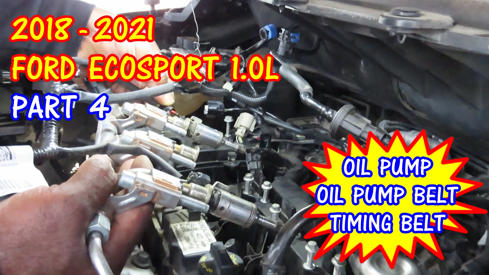 Ford EcoSport Fiesta Focus Timing Belt Oil Pump Belt And Oil Pump Replacement - PART 4