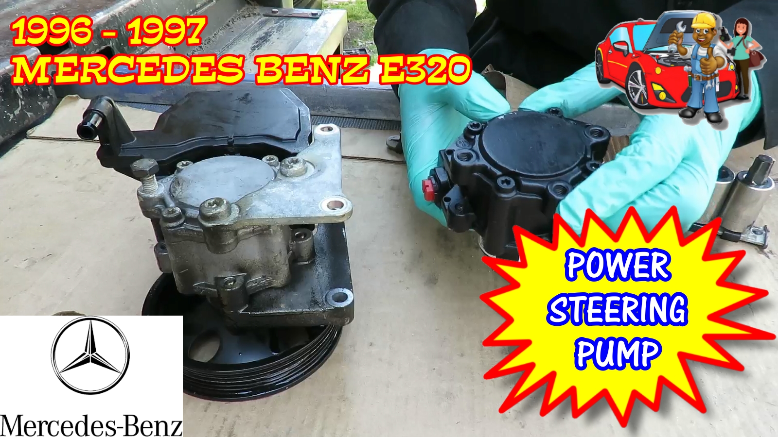 1996-1997 Mercedes E320 Power Steering Pump Replacement