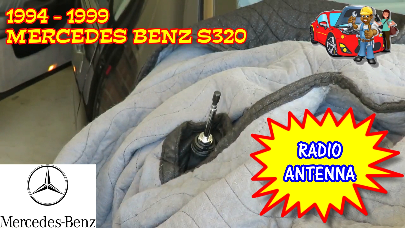 1994-1999 Mercedes Benz S320 Radio Antenna Replacement