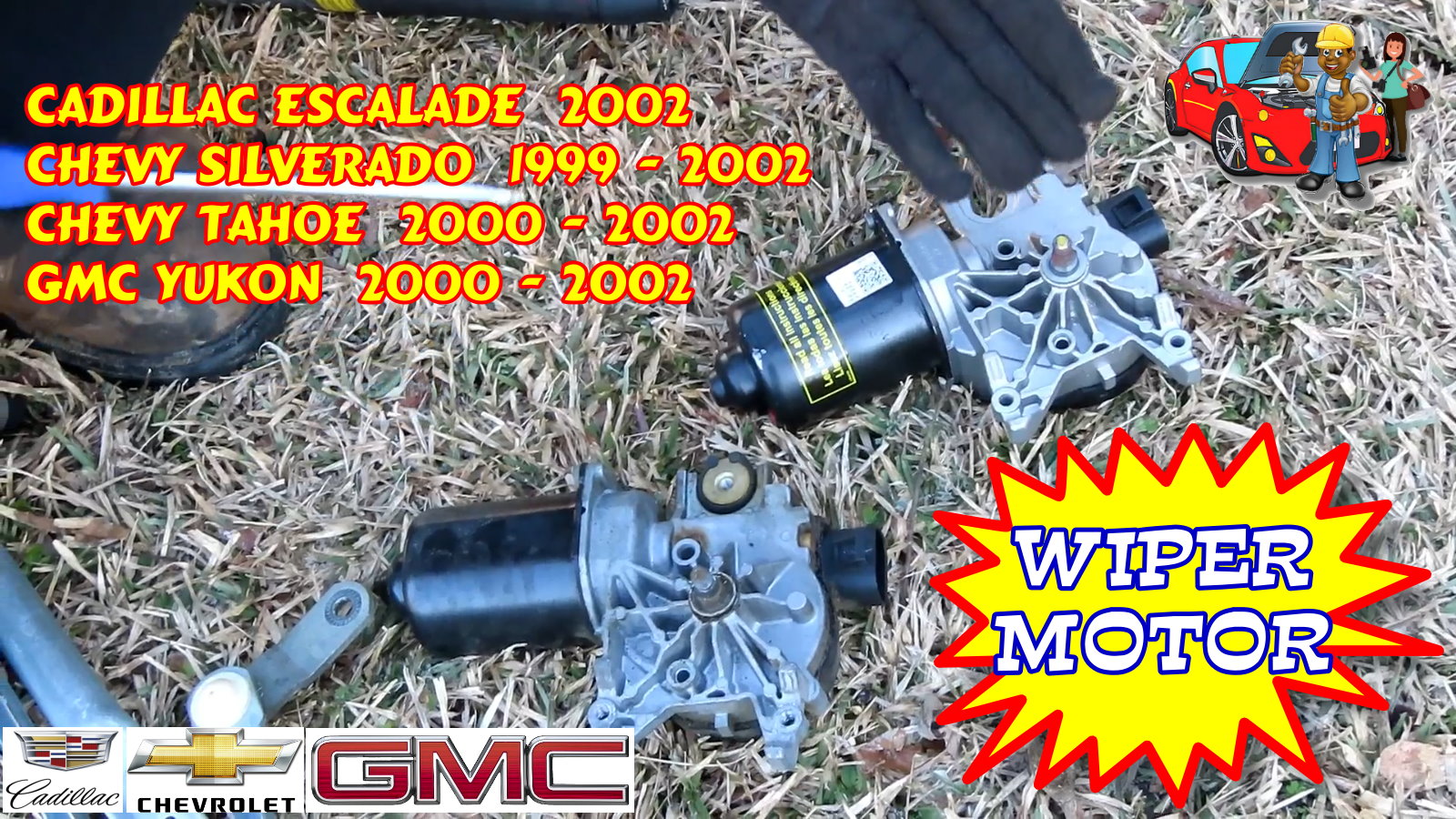Cadillac Escalade Chevy Avalanche Silverado GMC Tahoe Sierra Wiper Motor Replacement