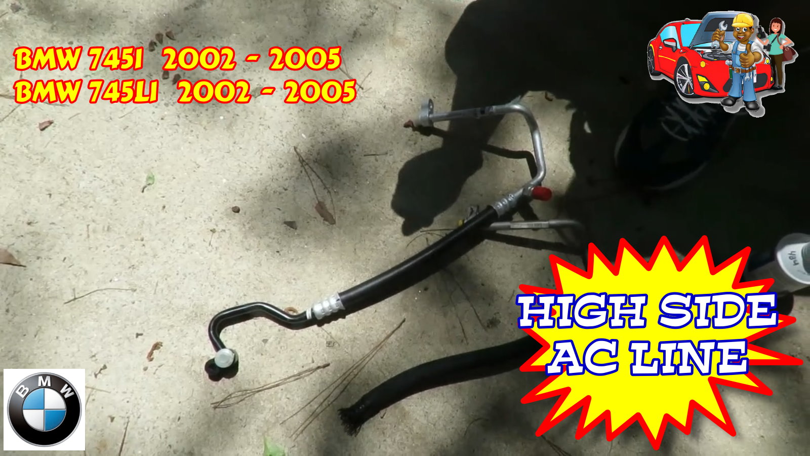 BMW745i 745Li Ac High Pressure Line Replacement 2002-2005