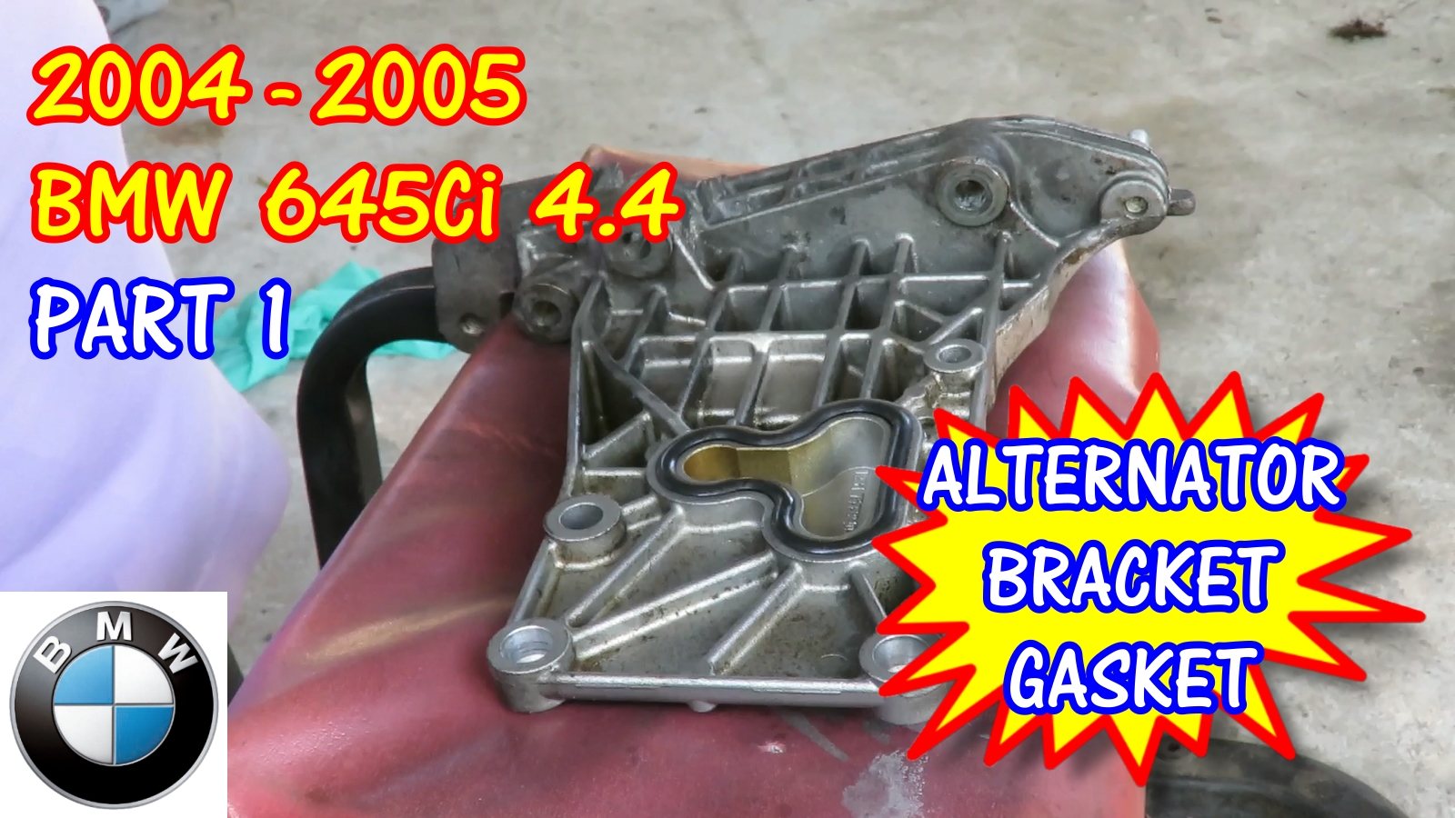 BMW 545i 645Ci 745i 745Li 750i 750Li 760i 760Li Alternator Bracket Gasket Replacement - Part 1