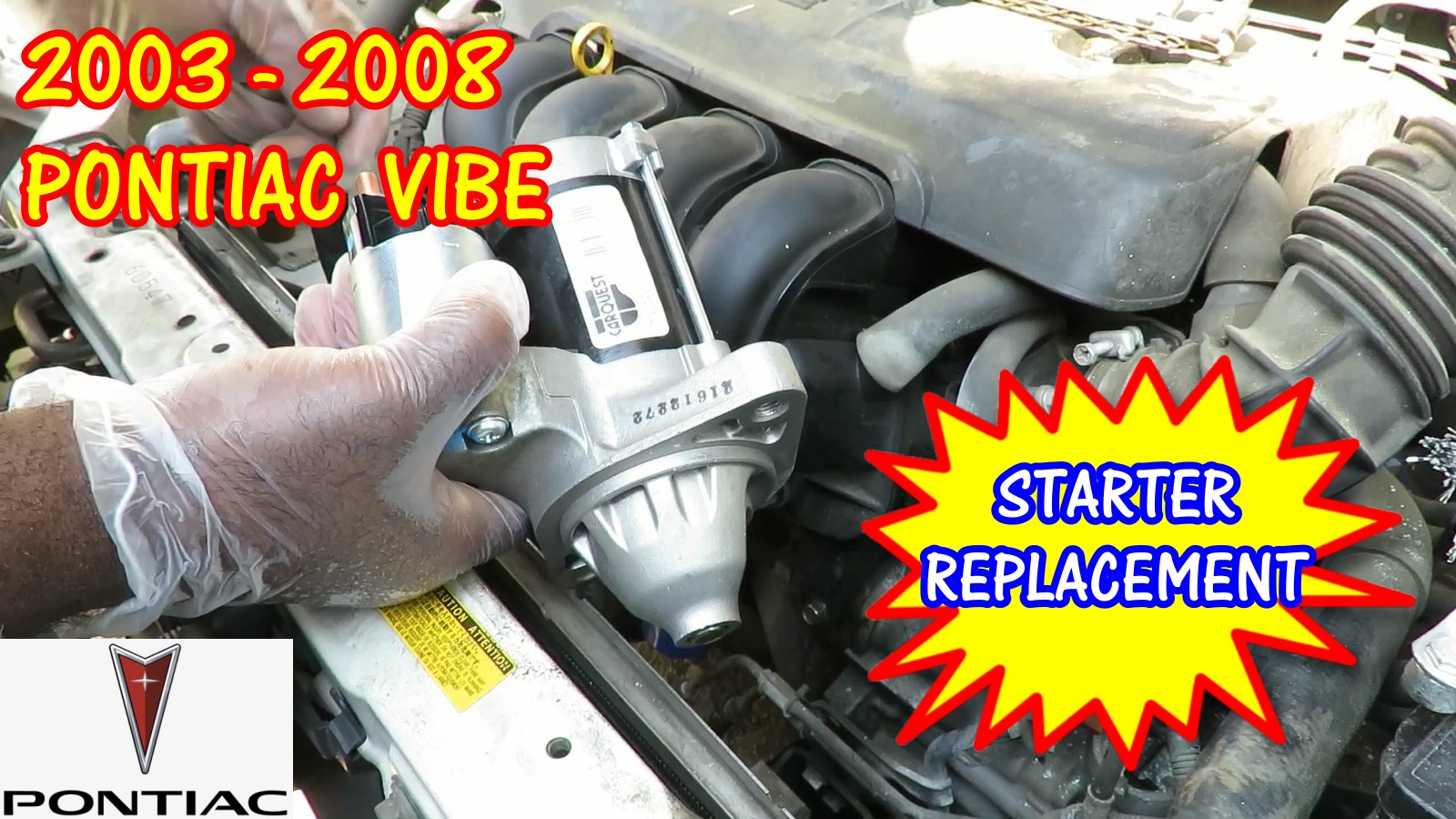 2003-2008 Pontiac Vibe Starter Replacement