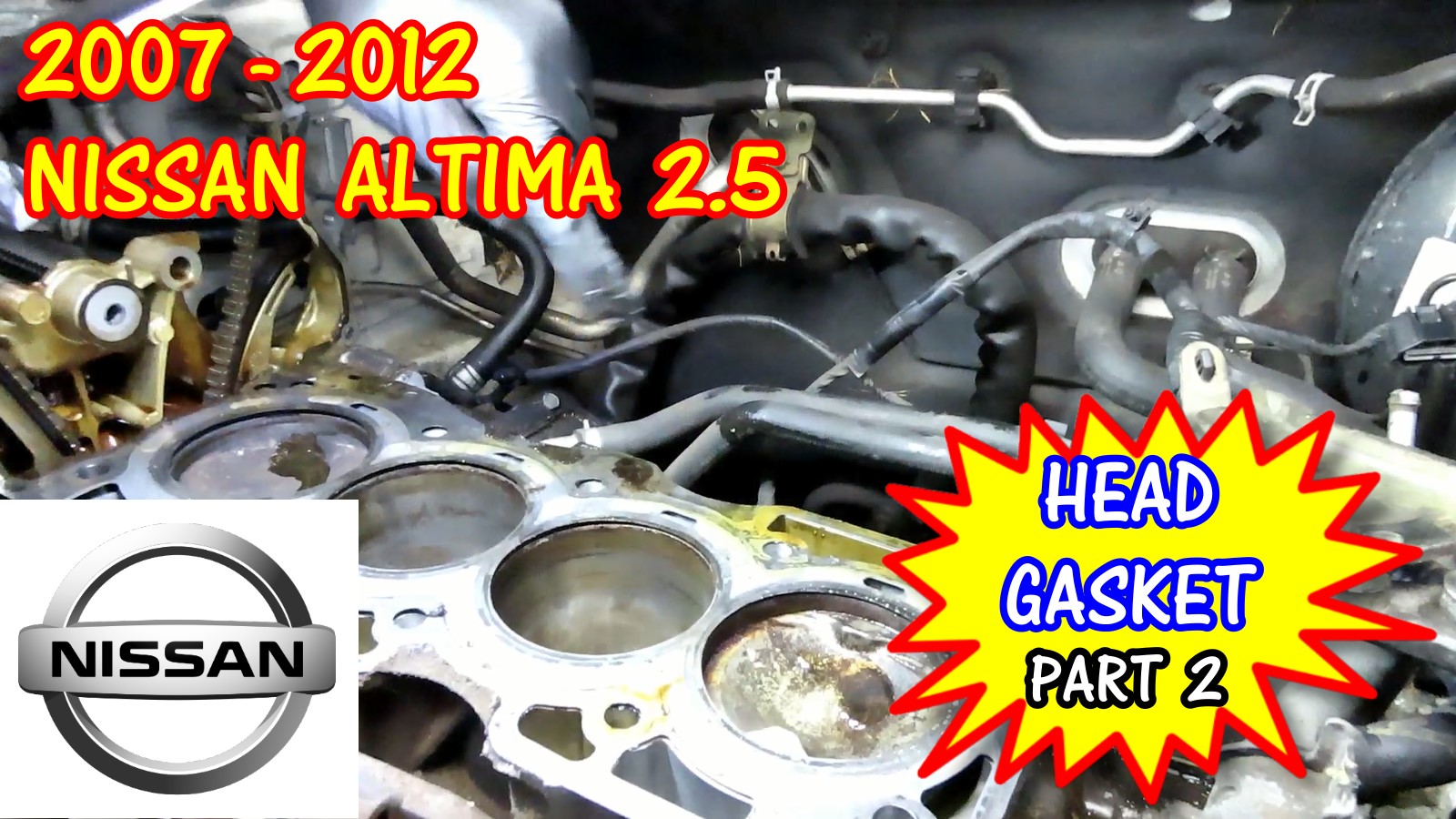 Nissan Rogue Nissan Altima Nissan Sentra Head Gasket Replacement. Part 2