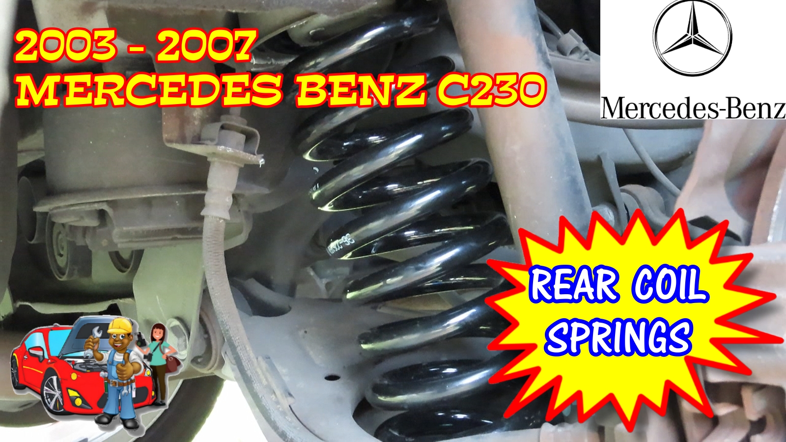 2003-2007 Mercedes Benz C230 Rear Coil Springs Replacement