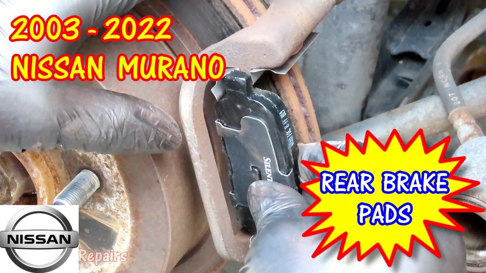 2003-2022 Nissan Murano Rear Brake Pads Replacement