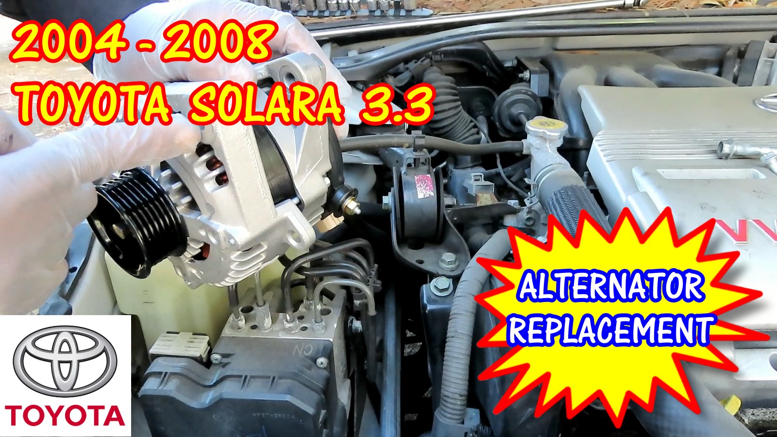 Solara Camry Highlander Alternator Replacement