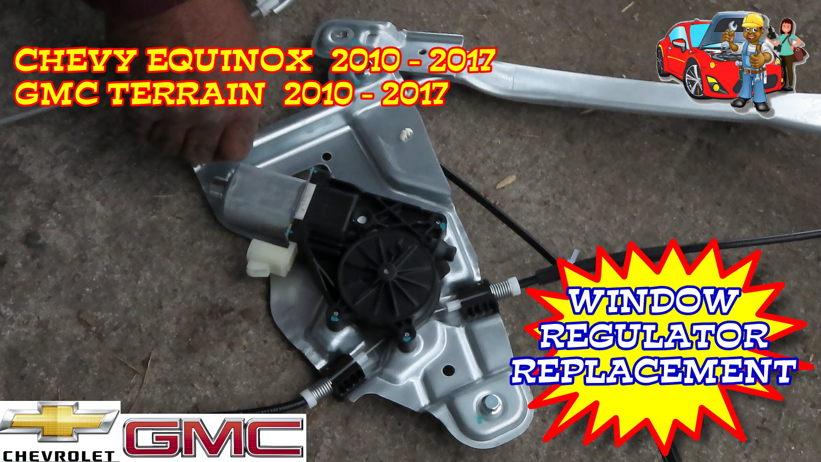 Chevy Equinox GMC Terrain Window Regulator Motor Replacement