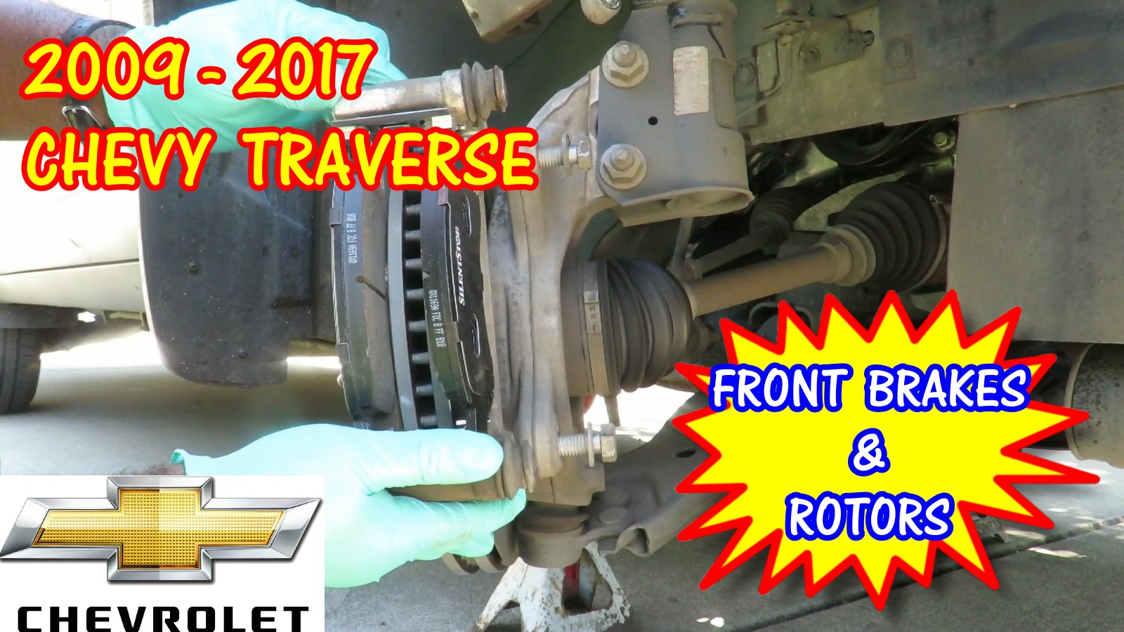 2009-2015 Chevy Traverse Front Brake Pads And Rotors Replacement