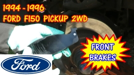 1994-1996 Ford F150 Pickup Front Brake Pads Replacement