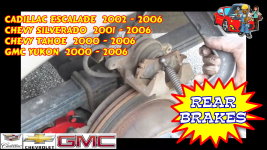 Cadillac Escalade Chevy Silverado Avalanche Tahoe GMC Yukon Rear Brake Pads Replacement