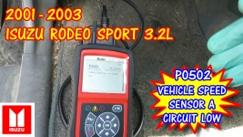 2001-2003 Isuzu Rodeo Sport P0502 Vehicle Speed Sensor A Circuit Low