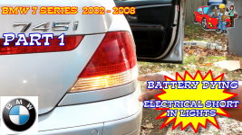 BMW 7 Series Diagnosing  And Repairing Battery Keeps Dying Electrical Short In Lights - Part 1