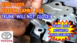 2007-2011 Toyota Camry Trunk Will Not Close - Trunk Lock Actuator Replacement