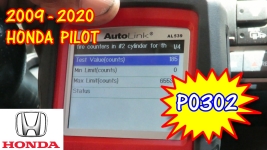 2009-2020 Honda Pilot P0302 Cylinder 2 Misfire Detected